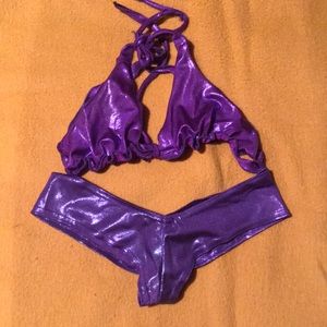 Purple rave outfit